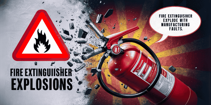 Fire Extinguisher explosions with manufacturing faults