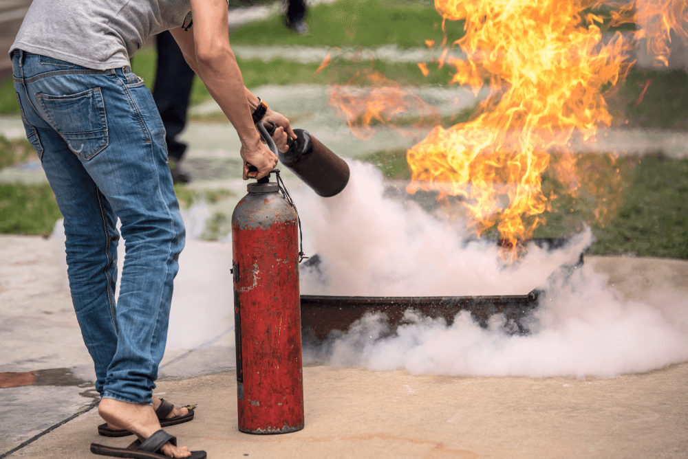 on site fire extinguisher first quality fire