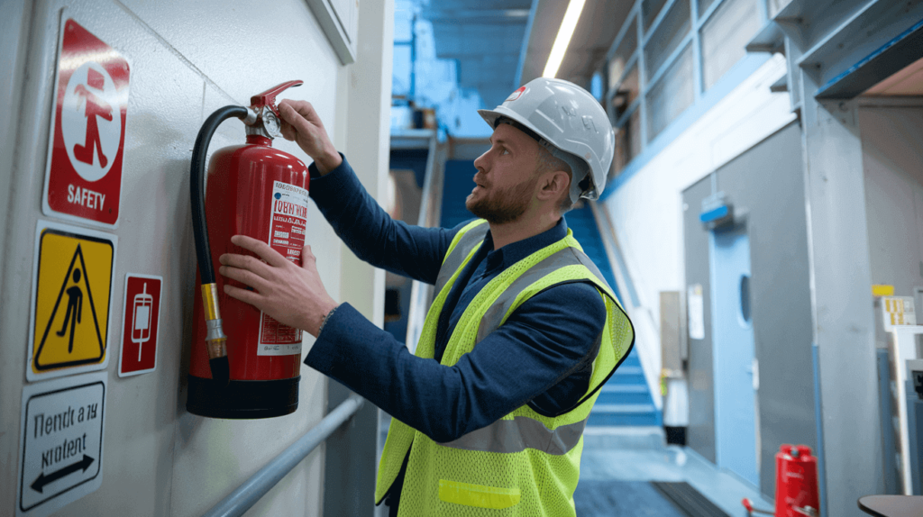 Checking Fire Extinguisher