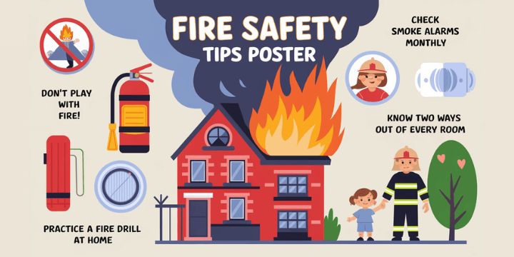 Fire Safety Tips Poster